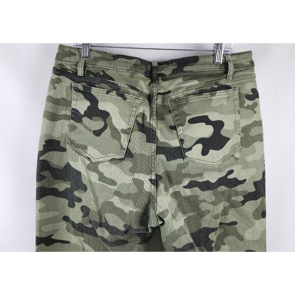 Nili Lotan Jeans Womens 16 Green Camo Ankle Denim (36x26) - Picture 8 of 9